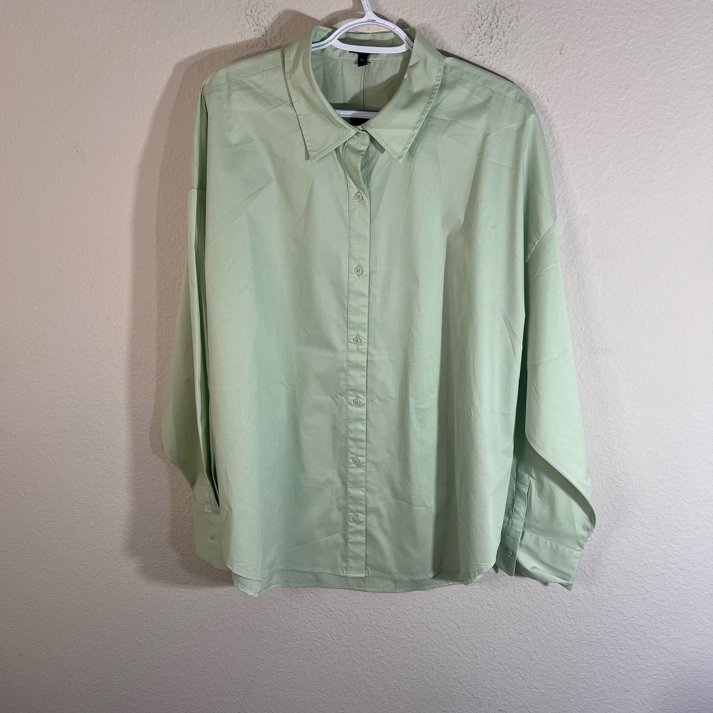 EXPRESS WOMEN LONG SLEEVE BUTTON DOWN SHIRT Size XL Career office professional